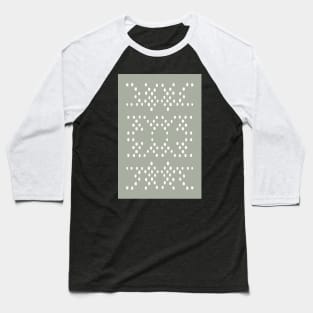 Sage green minimalist dots pattern Baseball T-Shirt